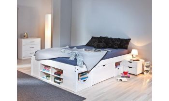 Bett Multifunktionsbett für süsse Träume in weiss 180 x 200 cm
