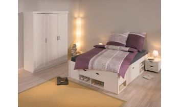 Bett Multifunktionsbett für süsse Träume in weiss 160 x 200 cm