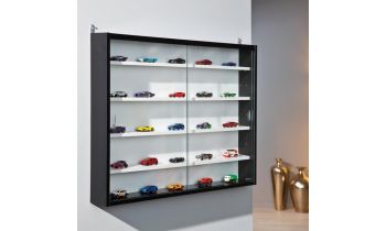 Sammlervitrine Collecty, schwarz/weiss