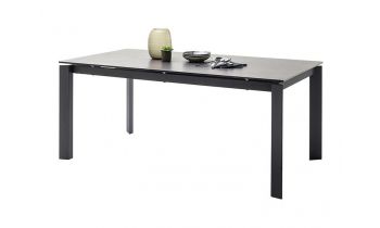Tisch Esstisch Almaraz, Keramikplatte / Gestell schwarz mit Auszug, 180-240 x 95 cm