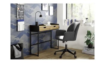 Bürodrehstuhl O-Pemba, Stoffbezug olive oder anthrazit, Fusskreuz Schwarz