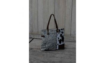 Tasche "Mixed 1" Echtfell / Leder / Canvas