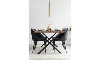 Tisch Esstischgruppe Toulous mit 4 Stühlen, Tisch Eiche massiv natur geölt oder gebeizt